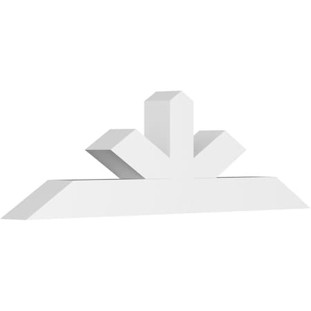 Ekena Millwork Saratoga Architectural Grade PVC Gable Bracket, 48"W x 14"H x 4"D x 4"F, 7/12 Pitch GBP048X14X0404SAR00